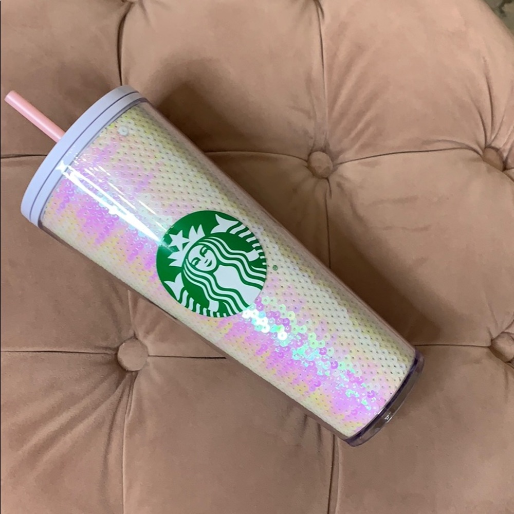 ONE Starbucks Sequin Holiday Tumbler